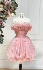 H2102 - Chic Tulle A-Line Strapless Empire Sleeveless Ball Gown Short Party/Homecoming Dress