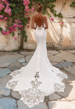 Sexy Applique Trumpet Wedding Dress with Train New 2025 HONGIVEY