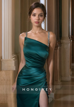 HONGIVEY Pine Straps Evening Dress Women 2024 Elegant Formal Party Prom Gown