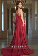 One Shoulder Asymmetrical A-Line Elegant Formal Evening Dress HONGIVEY