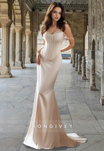 Spaghetti Straps A-Line with Slit Wedding Dress 2025 New HONGIVEY