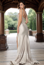 Chic Frost Strapless Sweet Applique with Slit Evening Dress Formal Party Gown