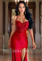 Sexy Sweetheart Satin Cocktail Party Dress Spaghetti Straps Sequins Prom Dresses