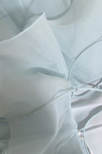 Halter Light Blue Ruffle Tiered Long Dress with Rosette