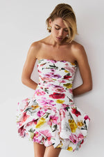 Strapless Sleeveless Mermaid Ruffles Short Mini Wedding Dress