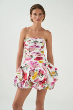 Strapless Sleeveless Mermaid Ruffles Short Mini Wedding Dress