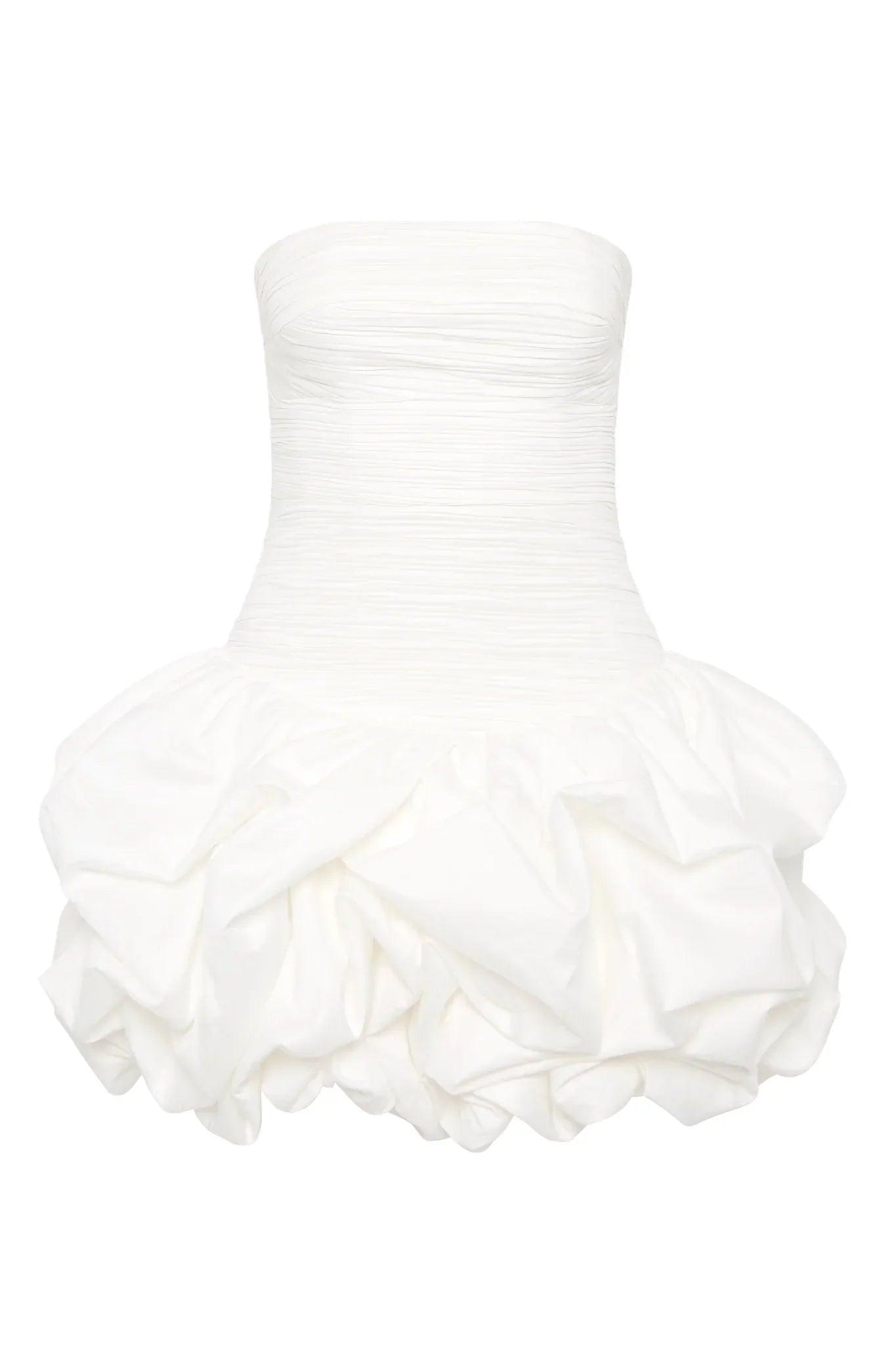Strapless Sleeveless Mermaid Ruffles Short Mini Wedding Dress