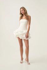 Strapless Sleeveless Mermaid Ruffles Short Mini Wedding Dress