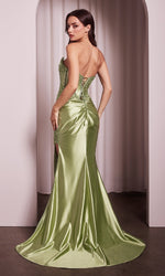 Strapless Long Corset Prom Dress: Ladivine KV1116