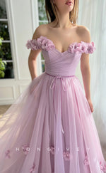 L1070 - Sweet Floral Embossed Lace-Up Back With Train And Slit Party Prom Evening Formal Dress