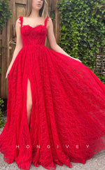 L1274 - Fully Lace Tiered With Train And Slit Party Evening Prom Formal Dress