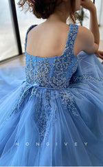 L1276 - Floral Embroidered Beaded With Train Evening Prom Formal Party Dress