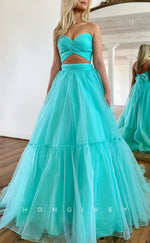 L1302 - Strapless Sweetheart Cross Straps Long Prom Formal Party Evening Dress