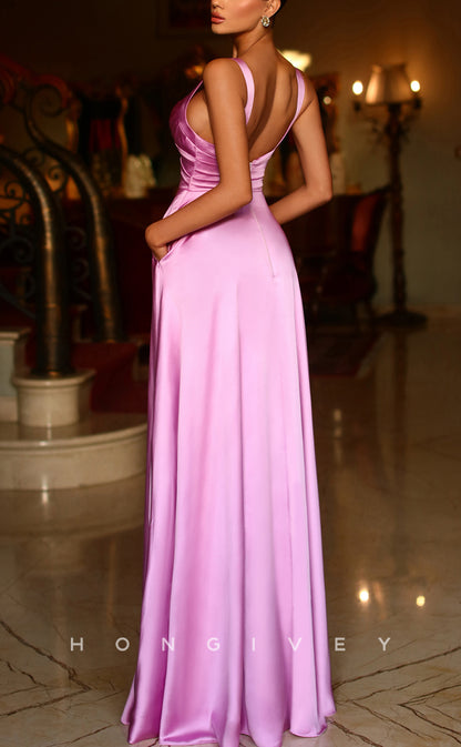 L1314 - Elegant & Luxurious Sweetheart Spaghetti Straps Floor-Length Evening Prom Dress