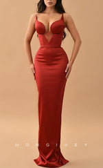 L1476 - Sexy Fitted Satin V-Neck Sleeveless Empire Party Prom Evening Dress