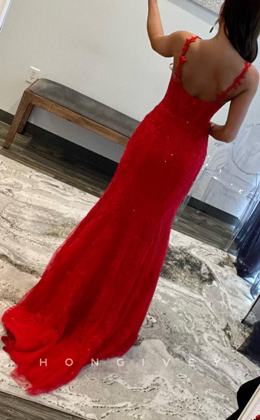 L1621 - Sexy Red Satin Trumpt Halter Sleeveless Empire Appliques Party Prom Evening Dress
