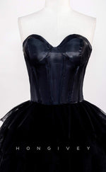 L2482 - Sexy Tulle A-line Sweetheart Sleeveless Empire Ball Gown Party Prom Evening Dress