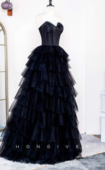 L2482 - Sexy Tulle A-line Sweetheart Sleeveless Empire Ball Gown Party Prom Evening Dress