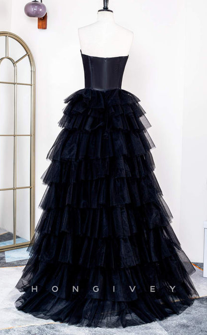 L2482 - Sexy Tulle A-line Sweetheart Sleeveless Empire Ball Gown Party Prom Evening Dress