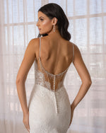 Elegant Spaghetti Straps Sleeveless Mermaid Floor-Length Wedding Dress