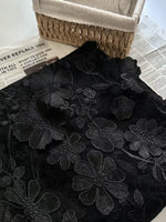 High Neck Lace Floral Mother of the Bride Dresses Long Sleeves Tea-Length