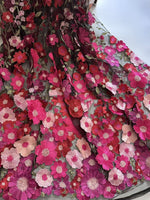 High Neck Lace Floral Mother of the Bride Dresses Long Sleeves Tea-Length