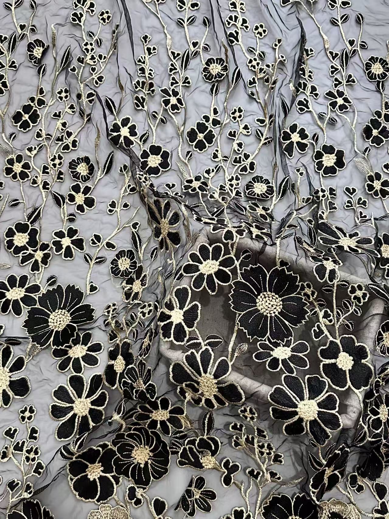 High Neck Lace Floral Mother of the Bride Dresses Long Sleeves Tea-Length