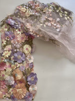 High Neck Lace Floral Mother of the Bride Dresses Long Sleeves Tea-Length