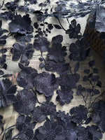 High Neck Lace Floral Mother of the Bride Dresses Long Sleeves Tea-Length