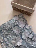 High Neck Lace Floral Mother of the Bride Dresses Long Sleeves Tea-Length