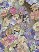 High Neck Lace Floral Mother of the Bride Dresses Long Sleeves Tea-Length