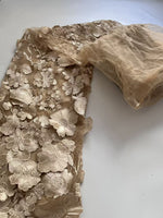 High Neck Lace Floral Mother of the Bride Dresses Long Sleeves Tea-Length