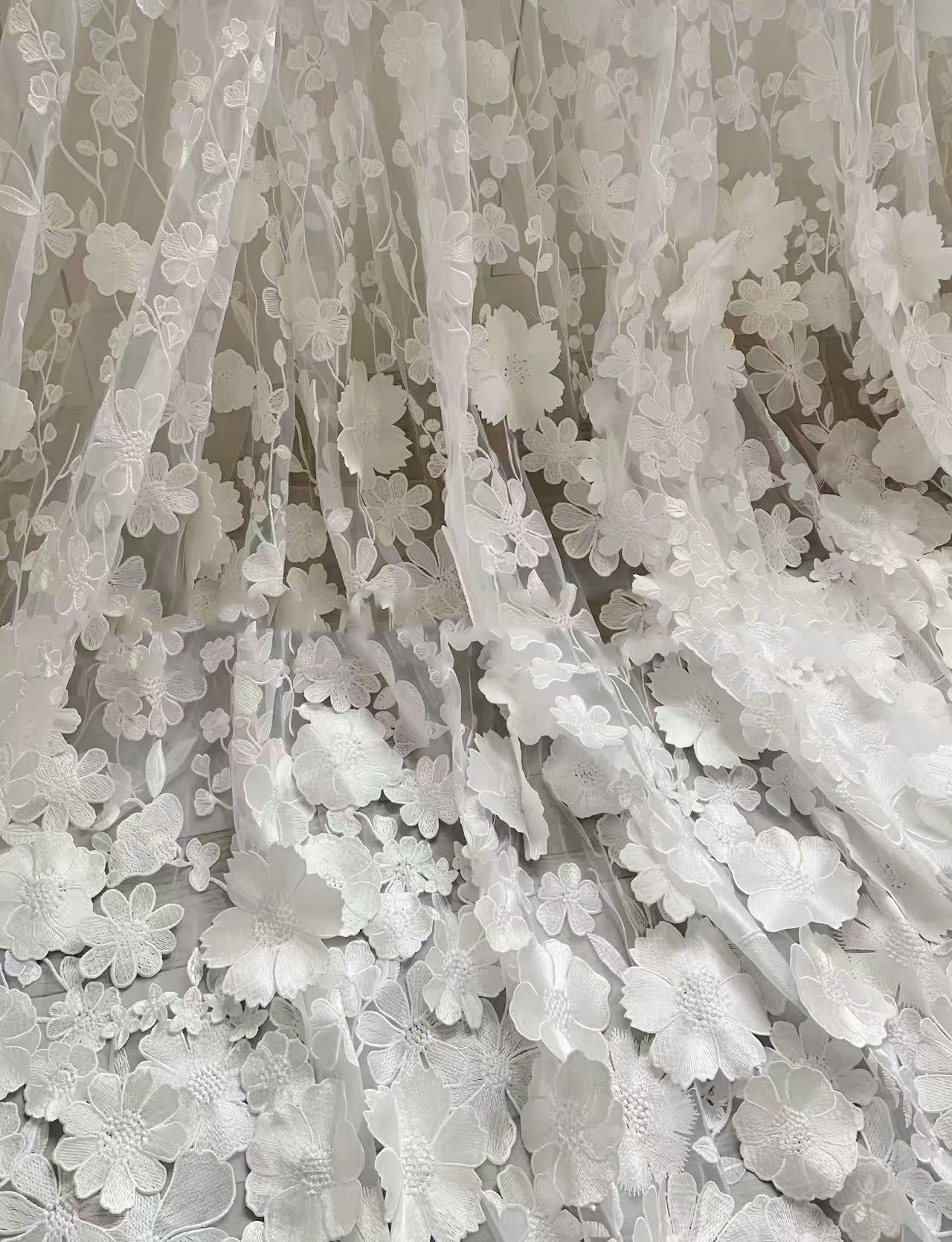 High Neck Lace Floral Mother of the Bride Dresses Long Sleeves Tea-Length