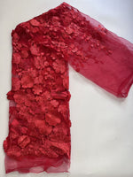 High Neck Lace Floral Mother of the Bride Dresses Long Sleeves Tea-Length