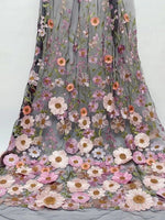 Scoop Lace Embroidery Mother of the Bride Dresses Floral Ankle-Length 3/4 Sleeves