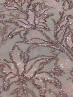 A-Line/Princess Off-the-Shoulder Stretch Satin Sleeveless Sequins Floral Tea-Length Formal  Dresses