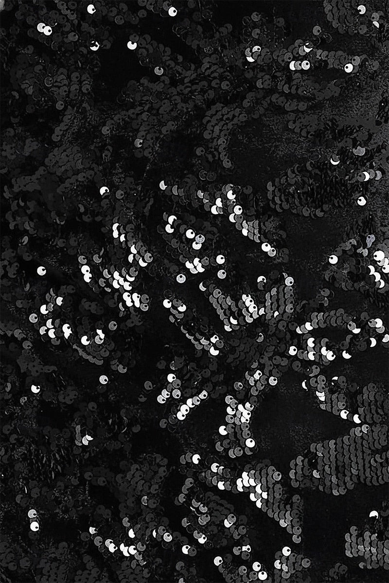 Sequins Applique Sparkle Sleeveless Mermaid Evening Dress Floor-Length