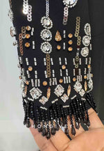 3/4 Sleeve Scoop Formal Gowns Column Floor-Length Wedding Guest