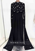 Floor-Length Column Back Zipper Formal Dresses with Pearls and Rhinestone