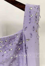 Square Neck Floor-Length Long Sleeves Column with Rhinestone