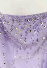 Square Neck Floor-Length Long Sleeves Column with Rhinestone