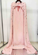 Floor-Length Column Back Zipper Formal Dresses with Pearls and Rhinestone