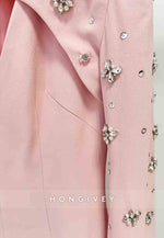 Floor-Length Column Back Zipper Formal Dresses with Pearls and Rhinestone