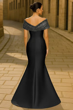 Mermaid Trumpet Floor Length Beaded Eembroidered Formal Dresses Mother of the Bride Dress Evening Gown