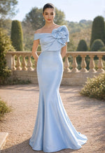 Mermaid Trumpet Floor Length Evening Gown Off the Shoulder Mermaid