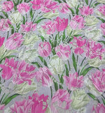 O-Neck Floral Print Long Sleeve Mermaid Side Slit Mother of the Bride Dress