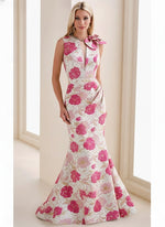 Mermaid Trumpet Floor Length Formal Dresses Floral Dress Evening Gown