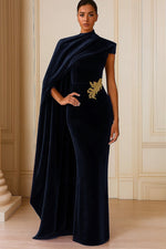 Shawl Sleeveless Applique Mermaid Evening Gown Mother of the Bride Dress