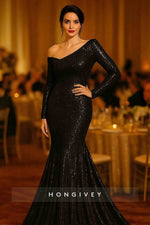 Sequins Off ThE Shoulder Mermaid Evening Dress