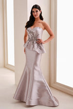 Sweetheart Sleeveless Sparkle Applique Sequins Mermaid Evening Dress